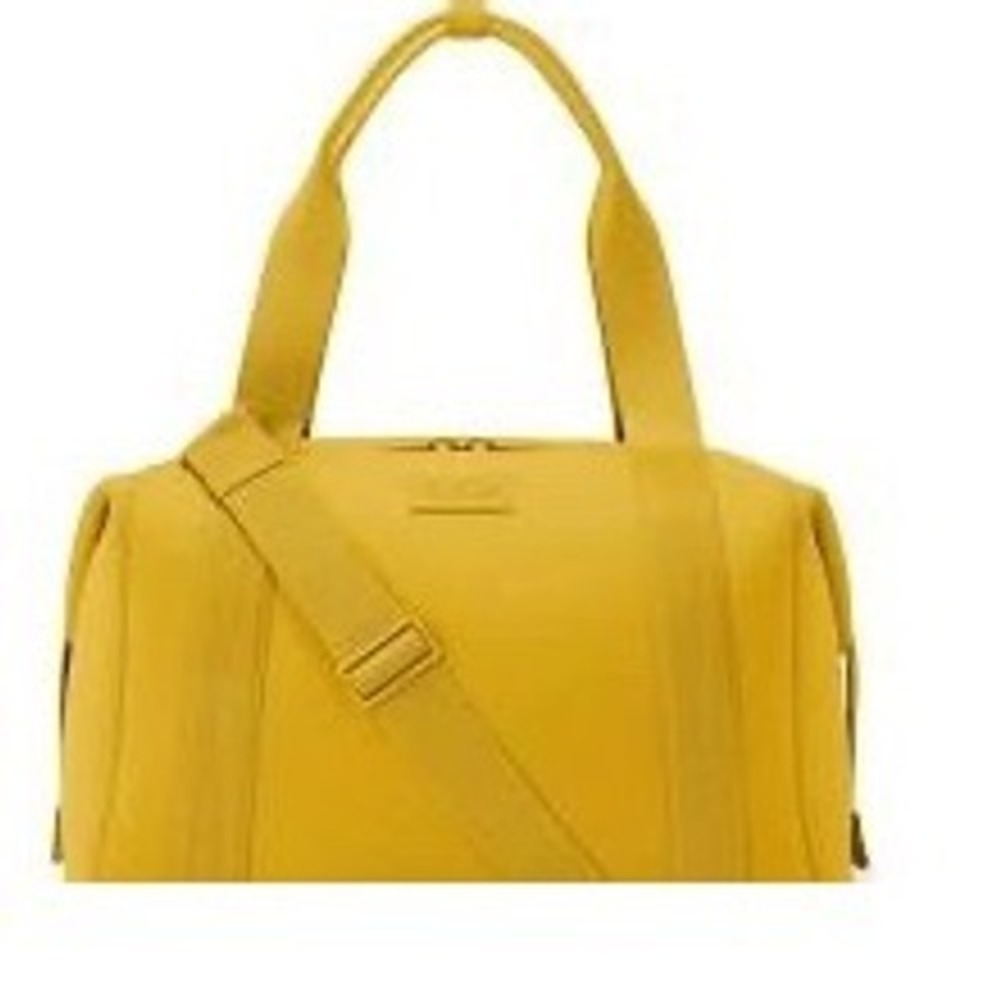 Dagne Dover‎ Landon Carryall Bag Medium Neoprene Ochre Yellow Duffel Crossbody